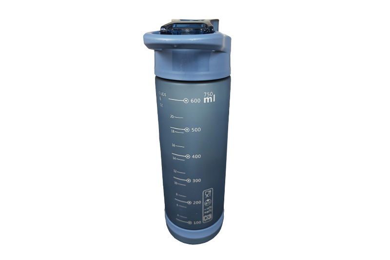 Vaso de vidrio esmerilado de alta capacidad de plástico de 750 ml